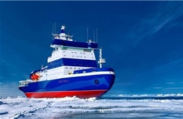 Tàu phá băng chạy bằng năng lượng hạt nhân lớn nhất thế giới khởi hành tới Bắc Cực 