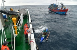 Cứu nạn 4 thuyền viên nước ngoài bị trôi dạt trên biển