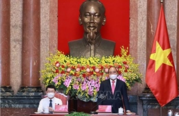 Chủ tịch nước Nguyễn Xuân Phúc tiếp đại biểu các dân tộc thiểu số tỉnh Bắc Giang