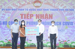 Hà Nội tiếp nhận hơn 7 tỷ đồng ủng hộ công tác phòng, chống dịch COVID-19