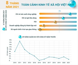 Toàn cảnh kinh tế-xã hội Việt Nam 8 tháng năm 2021
