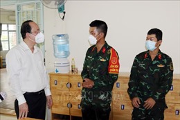Lãnh đạo TP Hồ Chí Minh động viên cán bộ, chiến sỹ Quân đội tham gia chống dịch