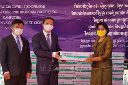 Chính phủ Campuchia bàn giao 200.000 liều vaccine ngừa COVID-19 tặng Việt Nam