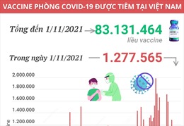 Hơn 83,13 triệu liều vaccine phòng COVID-19 đã được tiêm tại Việt Nam