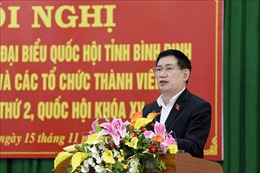 Bộ trưởng Bộ Tài chính thông tin về các vấn đề cử tri Bình Định quan tâm