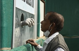 Số ca nhiễm mới tại Ấn Độ chạm đỉnh trong 8 tháng