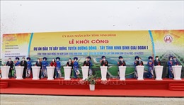 Khởi công tuyến đường kết nối Đông - Tây tỉnh Ninh Bình