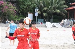 SEA Games 31: Đội tuyển bóng đá nữ Việt Nam tích cực rèn quân ở Cẩm Phả