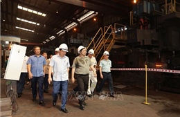 Thủ tướng Phạm Minh Chính khảo sát dự án mở rộng Nhà máy Gang thép Thái Nguyên