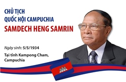 Chủ tịch Quốc hội Campuchia Samdech Heng Samrin   
