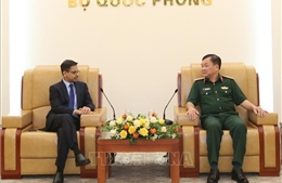 Thượng tướng Hoàng Xuân Chiến tiếp Đại sứ Đặc mệnh toàn quyền CH Ấn Độ tại Việt Nam