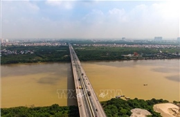 Hà Nội bố trí làn đường dành riêng cho xe máy trên cầu Thanh Trì