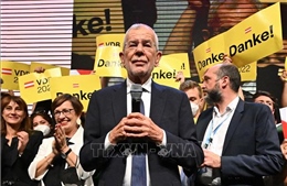 Kết quả sơ bộ bầu cử tại Áo: Tổng thống đương nhiệm Van der Bellen giành chiến thắng