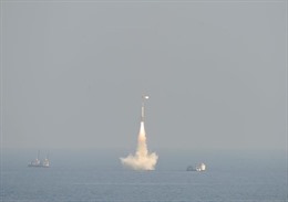 Ấn Độ phóng thành công tên lửa đạn đạo từ tàu ngầm chạy bằng năng lượng hạt nhân