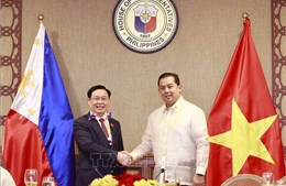 Chủ tịch Quốc hội Vương Đình Huệ hội đàm với Chủ tịch Hạ viện Philippines 