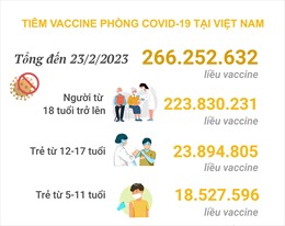 Hơn 266,252 triệu liều vaccine phòng COVID-19 đã được tiêm tại Việt Nam