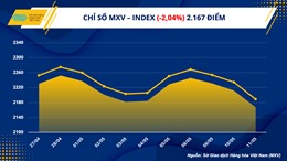 Chỉ số hàng hóa MXV-Index xuống mức thấp nhất từ tháng 08/2021