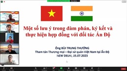 Hội thảo hướng dẫn doanh nghiệp Việt Nam đàm phán, ký hợp đồng với đối tác Ấn Độ