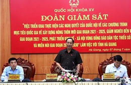 Phó Chủ tịch Quốc hội, Thượng tướng Trần Quang Phương làm việc tại Hà Giang