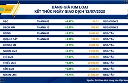 Nhóm kim loại bật tăng, thị trường nông sản &#39;đỏ lửa&#39;