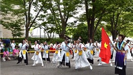 Đội múa của Việt Nam trình diễn tại lễ hội Yosakoi hàng đầu Nhật Bản   