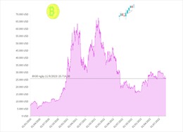Giá Bitcoin tuần qua giao dịch ở dưới mốc 26.000 USD