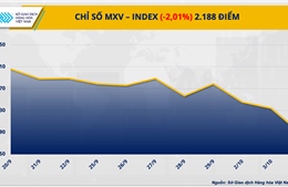 Chỉ số hàng hoá MXV-Index ‘rơi thẳng’ xuống đáy 3 tháng