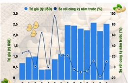 9 tháng, xuất khẩu hạt điều tăng 14,3%