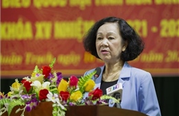 Thường trực Ban Bí thư Trương Thị Mai tiếp xúc cử tri tại Hòa Bình