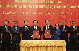 TP Hồ Chí Minh và Hà Nội ký kết thúc đẩy hợp tác toàn diện trong các lĩnh vực