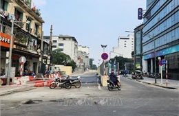 Từ ngày 28/10, phân luồng thi công ga ngầm S12 trên đường Trần Hưng Đạo