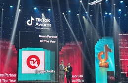 Kênh Truyền hình Quốc hội Việt Nam nhận giải Kênh tin tức của năm ở hạng mục Đối tác báo chí TikTok Awards Việt Nam 2023