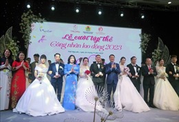 Thái Nguyên: Tổ chức lễ cưới tập thể cho 17 cặp đôi công nhân lao động