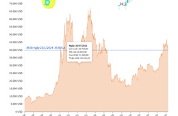 Giá Bitcoin lùi về dưới mốc 40.000 USD/BTC