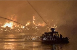 TP Hồ Chí Minh: Vụ cháy dãy nhà tại quận 8 đã được khống chế, chưa ghi nhận thương vong