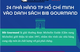 24 nhà hàng của Thành phố Hồ Chí Minh vào danh sách Bib Gourmand
