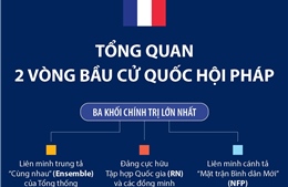 Tổng quan 2 vòng bầu cử Quốc hội Pháp