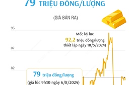 Vàng SJC sáng 6/8 có giá 79 triệu đồng/lượng