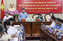 Đoàn giám sát của Hội đồng Dân tộc làm việc tại tỉnh Bình Phước