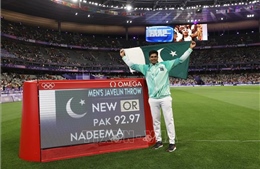 Olympic 2024: &#39;Người hùng&#39; Pakistan phá kỷ lục Olympic môn ném lao