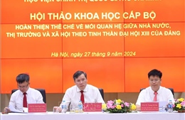 Hoàn thiện thể chế về mối quan hệ giữa Nhà nước, thị trường và xã hội