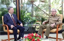 Tổng Bí thư, Chủ tịch nước Tô Lâm chào Lãnh tụ Cách mạng Cuba, Đại tướng Raul Castro