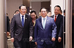 Thủ tướng Việt Nam, Lào, Campuchia ăn sáng giao lưu đặc biệt với ASEAN BAC