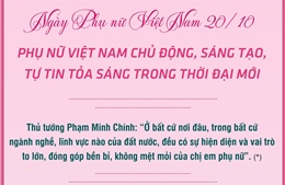  Phụ nữ Việt Nam chủ động, sáng tạo, tự tin tỏa sáng trong thời đại mới