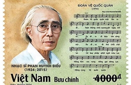 Phát hành bộ tem kỷ niệm 100 năm sinh nhạc sĩ Phan Huỳnh Điểu