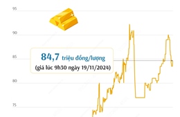 Vàng SJC sáng 19/11 có giá 84,7 triệu đồng/lượng