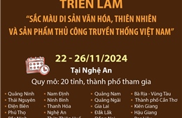 Triển lãm &#39;Sắc màu di sản văn hóa, thiên nhiên và sản phẩm thủ công truyền thống Việt Nam&#39;