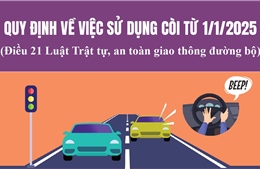 Quy định về việc sử dụng còi từ 1/1/2025