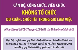 Cán bộ, công chức, viên chức không tổ chức du Xuân, chúc Tết trong giờ làm việc