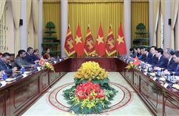 Chủ tịch nước Lương Cường hội đàm với Tổng thống Sri Lanka